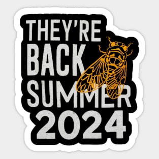 Vintage Cicada 2024 They are back Summer Entomology Cicada Sticker